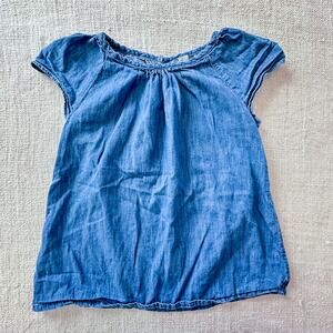 Primary Chambray Cap Sleeve Top VGUC 8/9